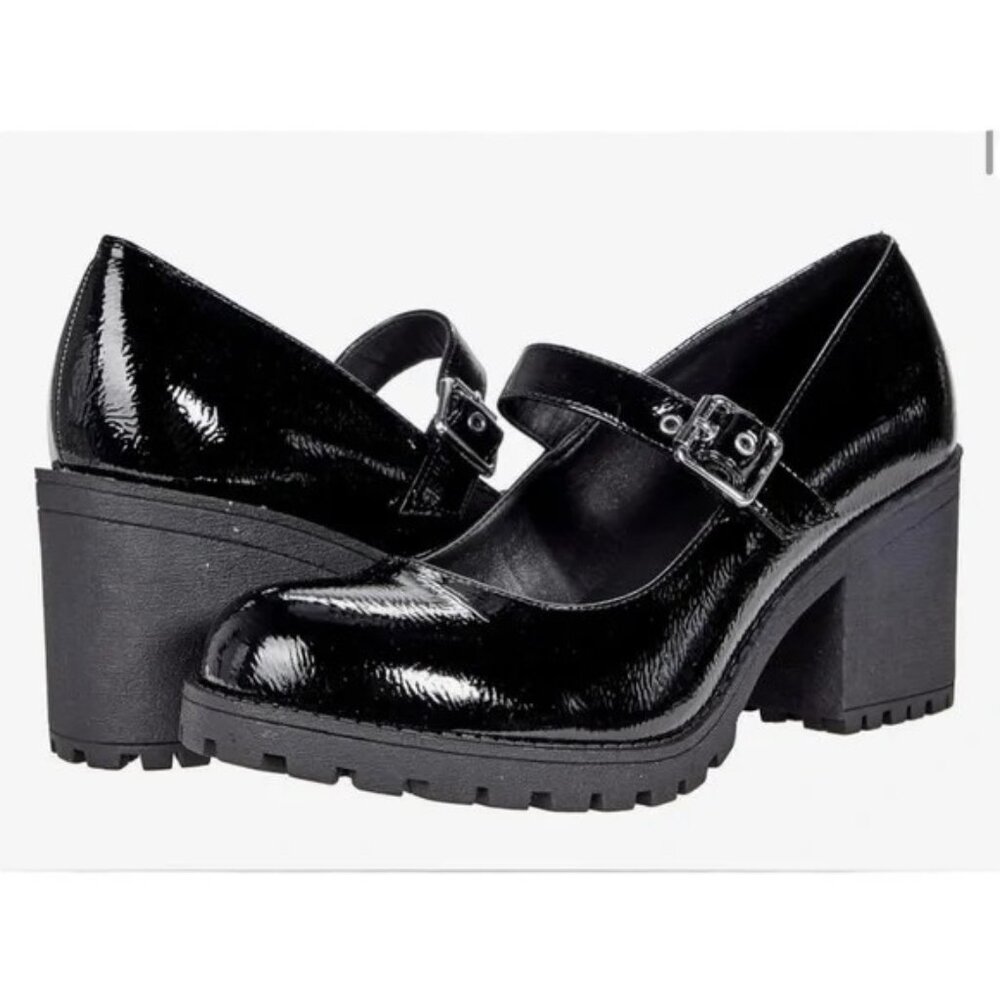 Dirty Laundry Black Patent Mary Jane Platform Heels